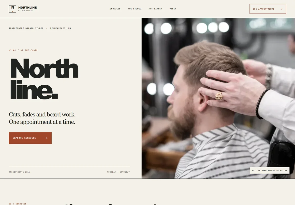Northline website concept by Ormani Studio