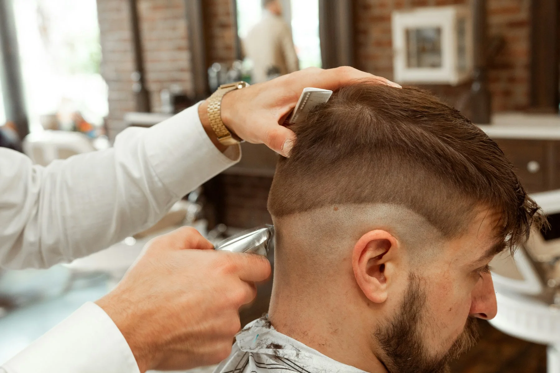 Haircut finishing work