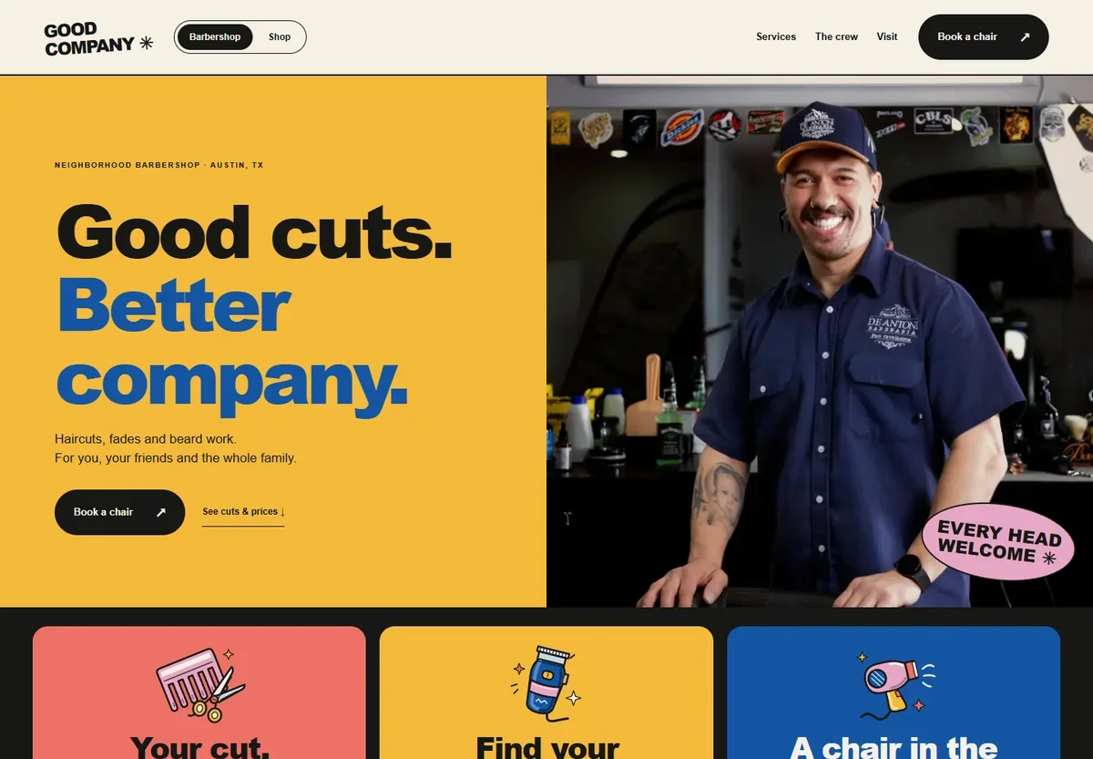 Good Company website concept by Ormani Studio