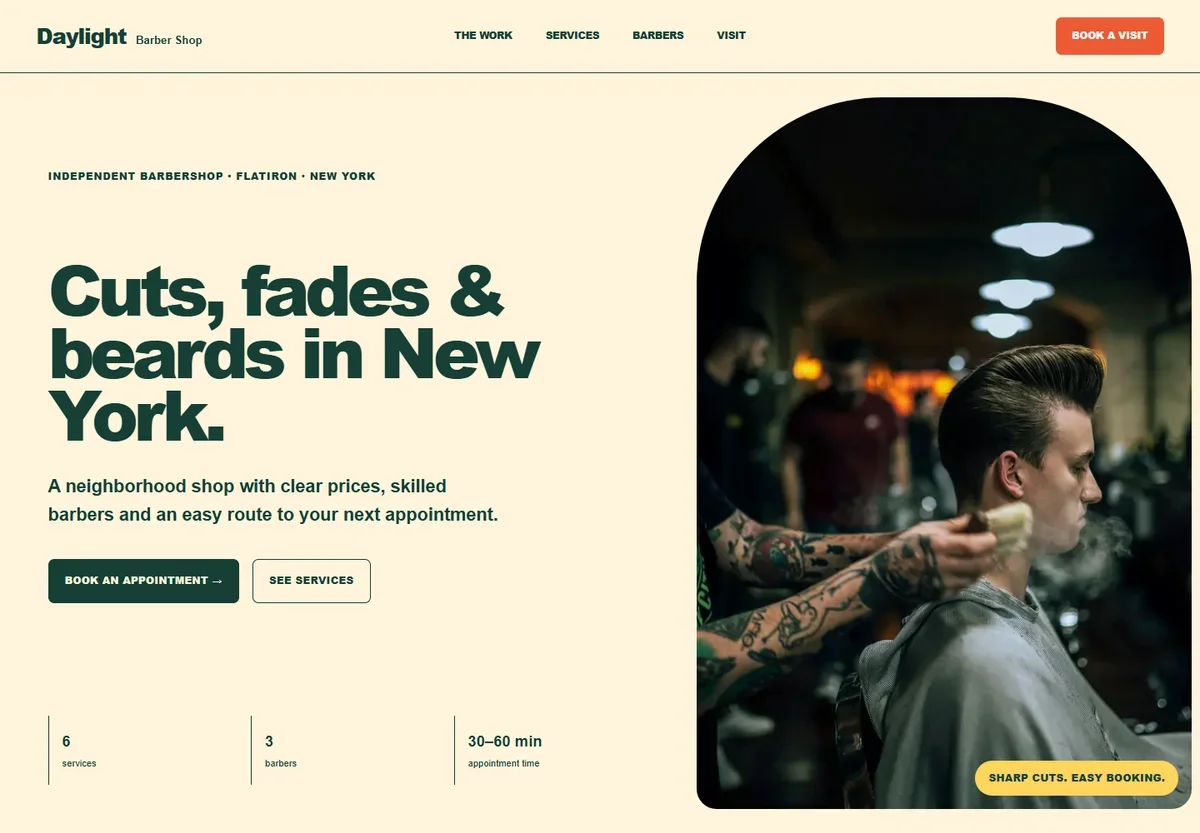 Daylight website concept by Ormani Studio