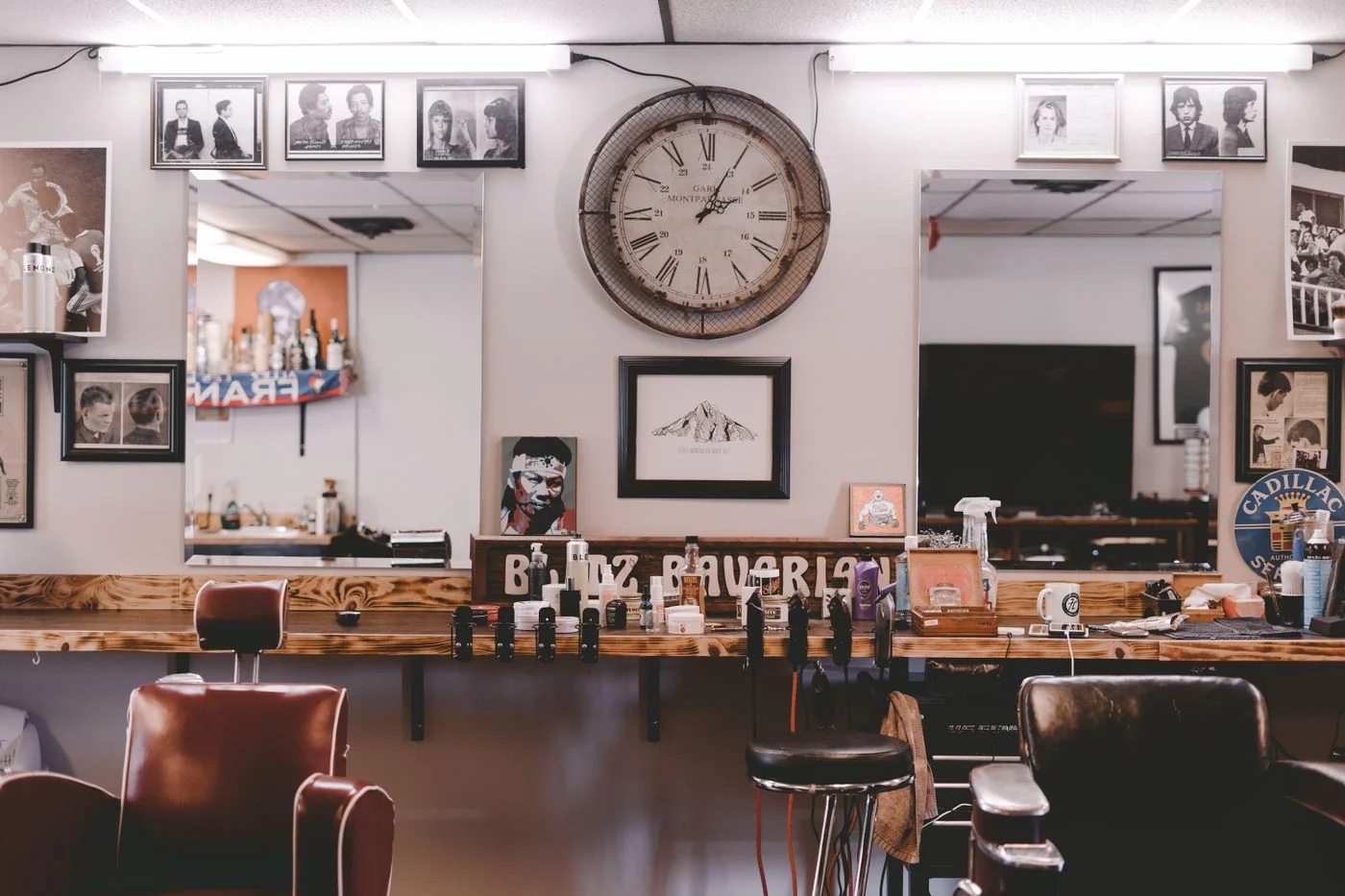 Stock barbershop interior illustrating the fictional South Side location