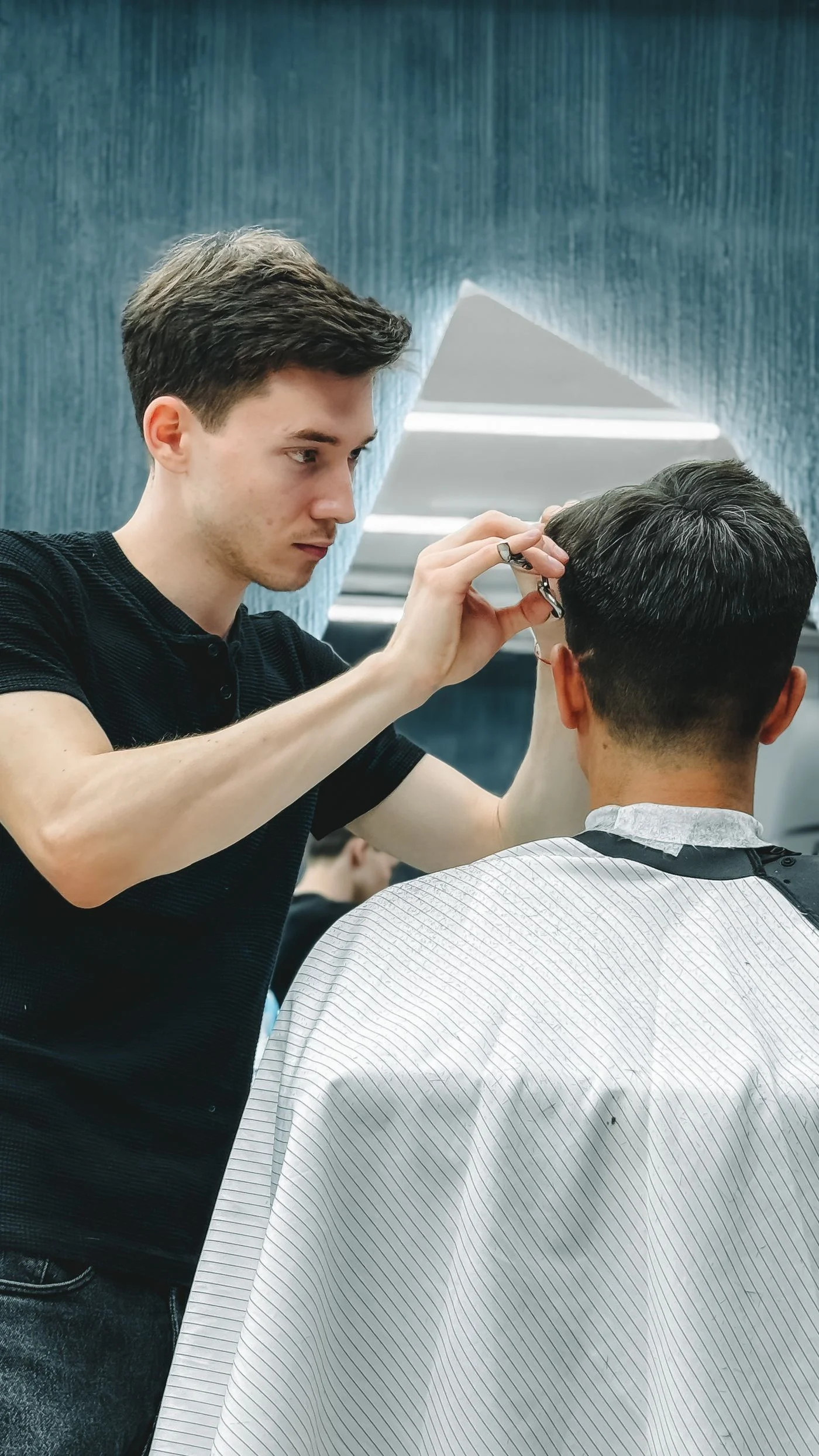 A close look at a fresh haircut